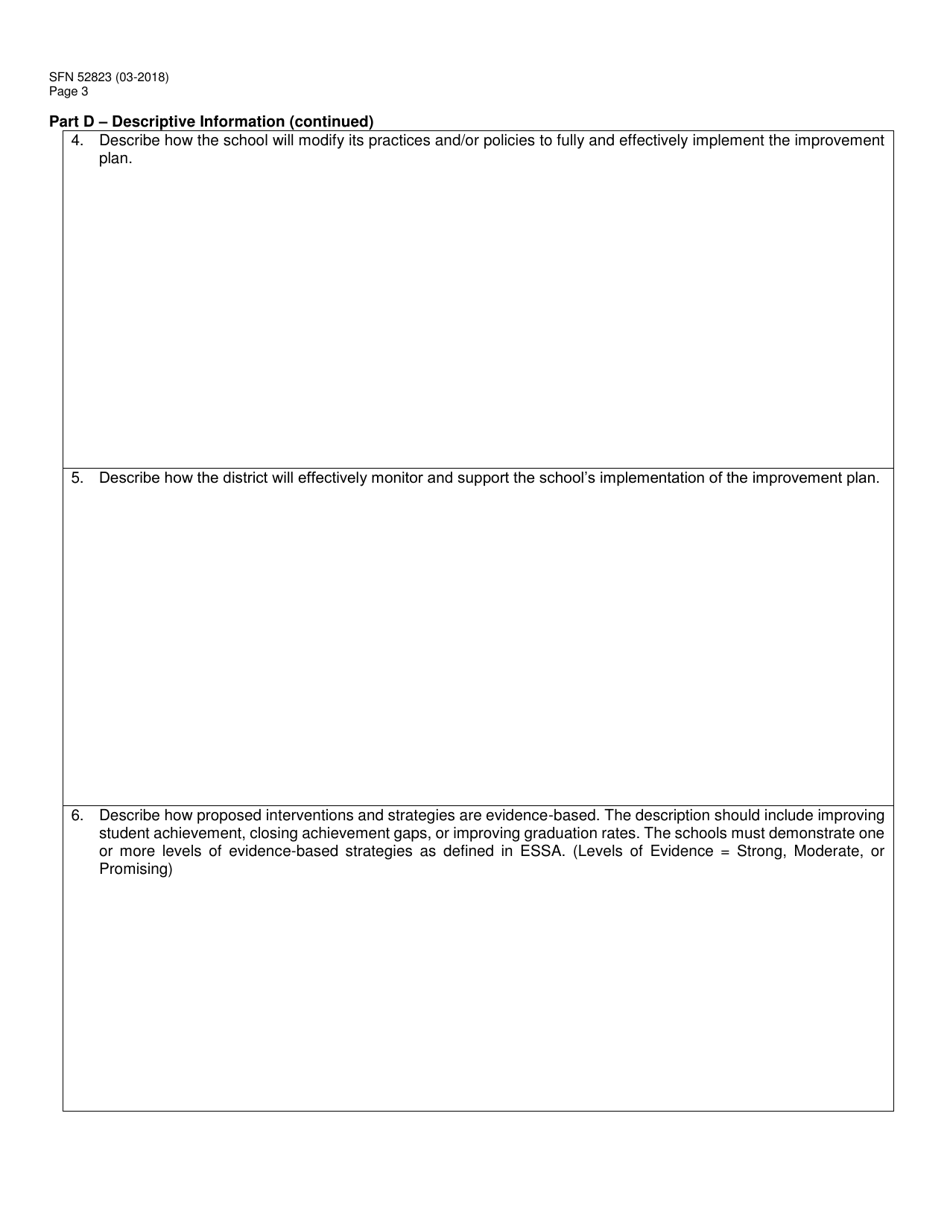 Form SFN52823 Application for School Support Funds - North Dakota, Page 3