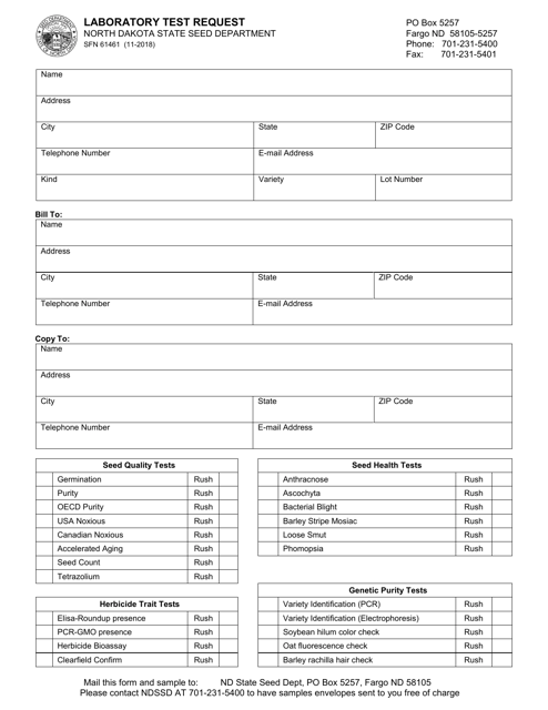Form SFN61461 Printable Pdf