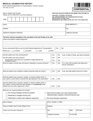 Document preview: Form SFN4569 Medical Examination Report - North Dakota