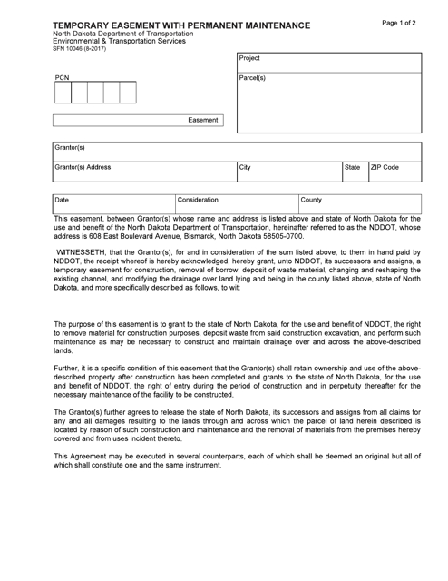Form SFN10046  Printable Pdf