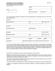 Form SFN10132 Borrow Option Agreement - North Dakota