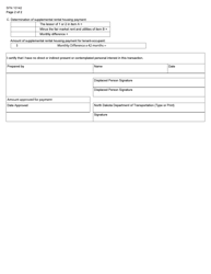 Form SFN10142 Determination of Supplemental Rental Assistance Payment and Claim for Payment - North Dakota, Page 2