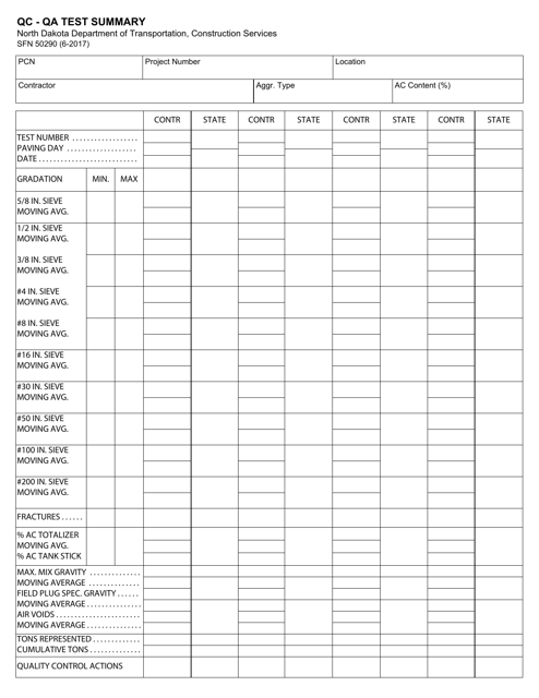 Form SFN50290 - Fill Out, Sign Online and Download Fillable PDF, North ...