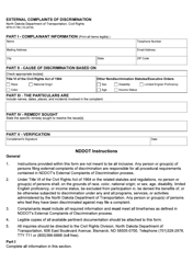 Form SFN51795 External Complaints of Discrimination - North Dakota