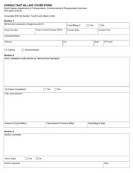 Document preview: Form SFN58397 Consultant Billing Cover Form - North Dakota