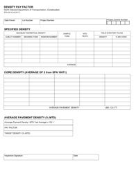 Document preview: Form SFN59132 Density Pay Factor - North Dakota