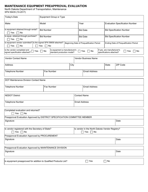 Form SFN59435  Printable Pdf