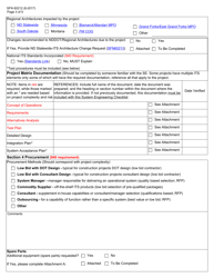 Form SFN60212 Nddot Its Project/Architecture Checklist, Systems Engineering Compliance - North Dakota, Page 3
