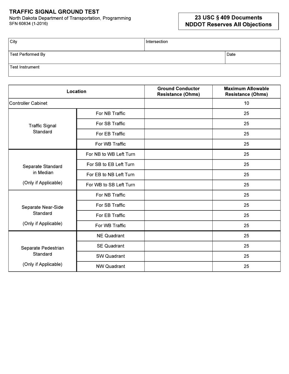 Form SFN60834 - Fill Out, Sign Online and Download Fillable PDF, North ...