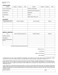 Form SFN54410 Application for Hardship Assistance - North Dakota, Page 2