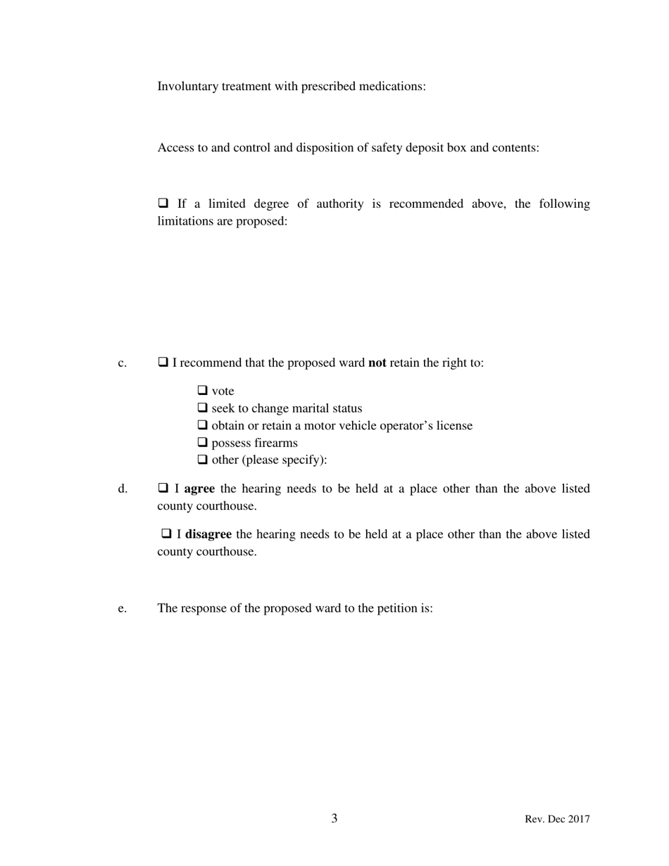 Guardian Ad Litems Report Form - North Dakota, Page 3