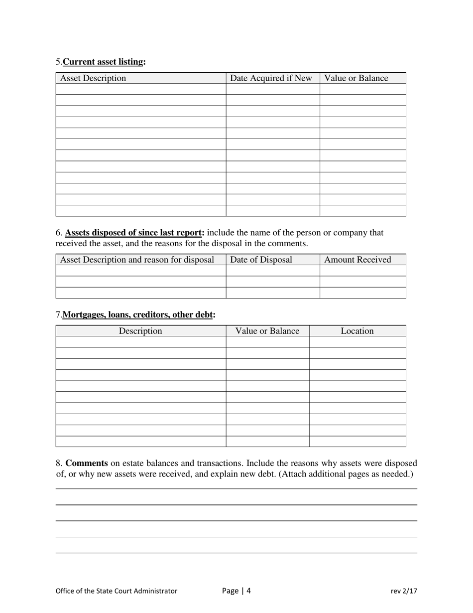 Conservators Annual Report and Financial Accounting - North Dakota, Page 4