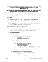Confidential Information Form for Registration of Out-of-State or Tribal Court Protection Order - North Dakota, Page 3