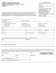 Document preview: Form SFN11710 License Application - North Dakota