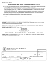Form SFN-50233 Limited Liability Partnership Registration - North Dakota, Page 3
