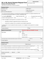 Sc or Oil Hourly Payment Request Form - Ohio, Page 2