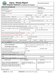 Form ADM4303 Injury/Illness Report - Ohio, Page 3
