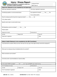 Form ADM4303 Injury/Illness Report - Ohio, Page 4