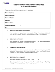Personnel Action Compliance Review - for Decentralized Agencies Electronic Review Form - Ohio, Page 2
