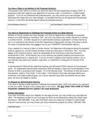 ODA Form 1117 Notice of Proposed Action and Opportunity for Hearing - Ohio, Page 2