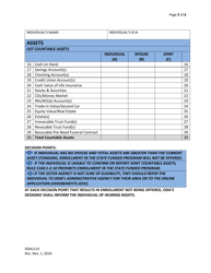 Form ODA1115 Financial Assessment Worksheet - Ohio, Page 2