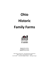 Ohio Historic Family Farms Application - Ohio