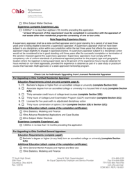 Form COM3651 (REPL-18-0001) Appraiser License/Certificate Application - Ohio, Page 7