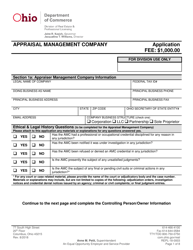 Form REPL-18-0003 Appraisal Management Company Application - Ohio, Page 3