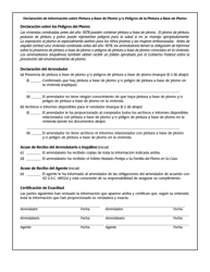 Document preview: Declaracion De Informacion Sobre Pintura a Base De Plomo Y/O Peligros De La Pintura a Base De Plomo (Spanish)