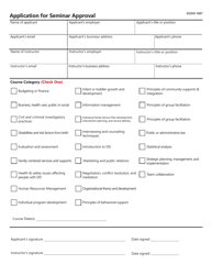 Form DODD1087 Application for Seminar Approval - Ohio, Page 2