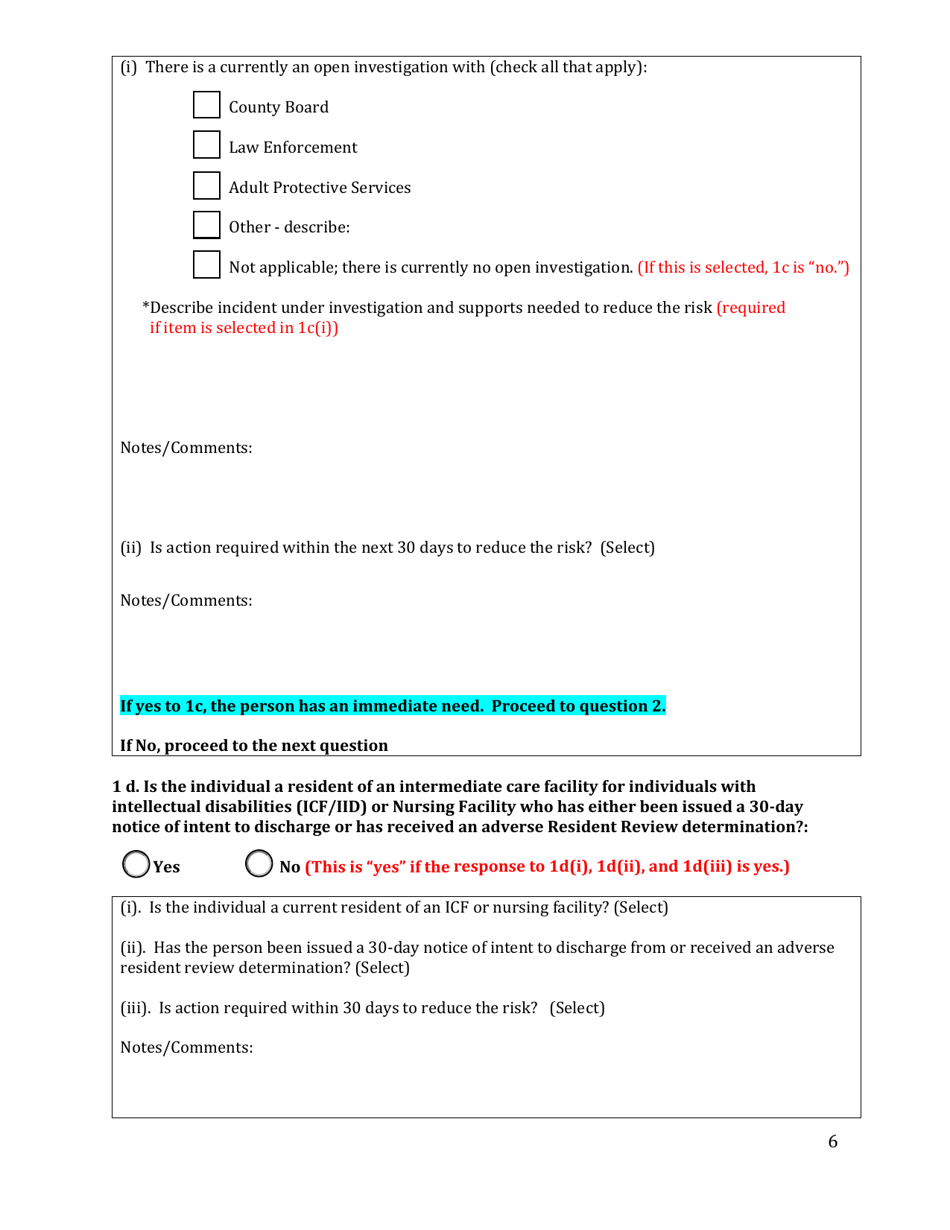 Ohio Assessment for Immediate Needs and Current Needs - Ohio, Page 6
