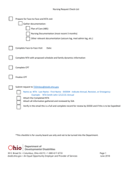 Document preview: Nursing Request Check-list - Ohio