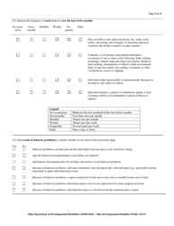Form DMR-0166 Ohio Developmental Disability Profile (Oddp) - Ohio, Page 13
