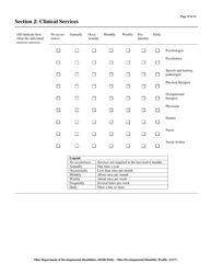 Form DMR-0166 Ohio Developmental Disability Profile (Oddp) - Ohio, Page 16