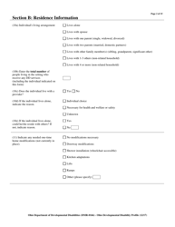 Form DMR-0166 Ohio Developmental Disability Profile (Oddp) - Ohio, Page 3