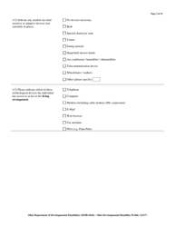 Form DMR-0166 Ohio Developmental Disability Profile (Oddp) - Ohio, Page 4