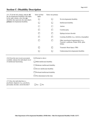 Form DMR-0166 Ohio Developmental Disability Profile (Oddp) - Ohio, Page 5