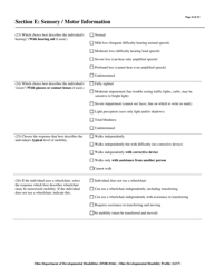 Form DMR-0166 Ohio Developmental Disability Profile (Oddp) - Ohio, Page 9
