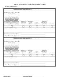 Form DODD1014-2 Exhibit C Title Xx Certification of Proper Billing - Ohio, Page 4