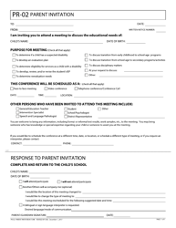 Form PR-02 &quot;Parent Invitation&quot; - Ohio