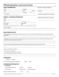 Form PR-04 &quot;Referral for Evaluation&quot; - Ohio
