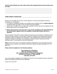 Complaint Form - Ohio, Page 9