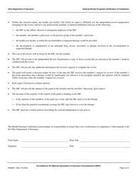 Form INS9027 External Review Programs Certification of Compliance - Ohio, Page 2