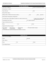 Form INS5036 Standardized Credentialing Form - Part B: Agency/Program/Organization Providers - Ohio, Page 2