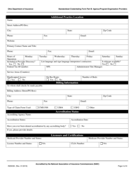 Form INS5036 Standardized Credentialing Form - Part B: Agency/Program/Organization Providers - Ohio, Page 4