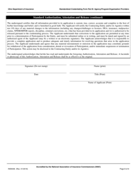 Form INS5036 Standardized Credentialing Form - Part B: Agency/Program/Organization Providers - Ohio, Page 8