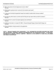 Form INS7219 (D) Cost Sharing Agreement Review - Ohio, Page 2