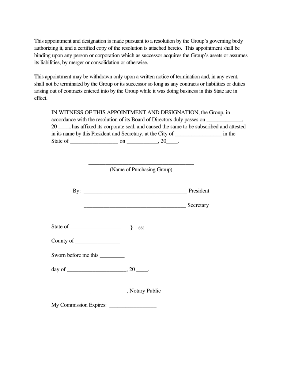 Purchasing Group Notice and Registration Form - Ohio, Page 6