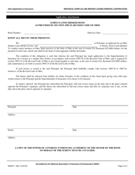 Form INS3271 Individual Surplus Line Broker License Renewal/Continuation - Ohio, Page 3