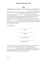Naic Risk Retention Group Registration Form - Ohio, Page 6